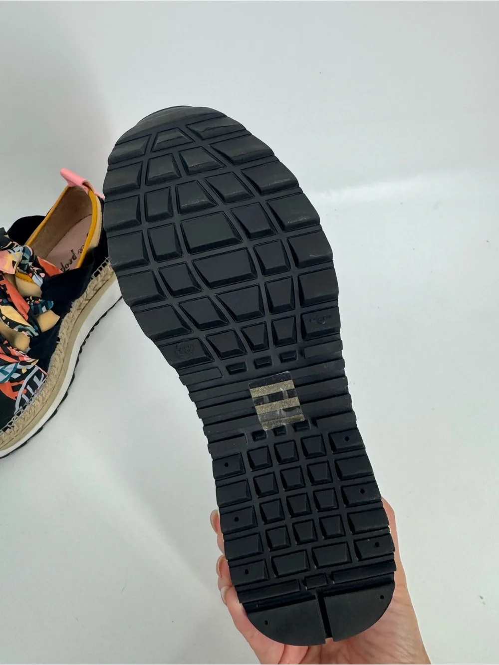 Free People Chapmin Espadrille Sneakers Platform Ribbon Lace Suede Jute